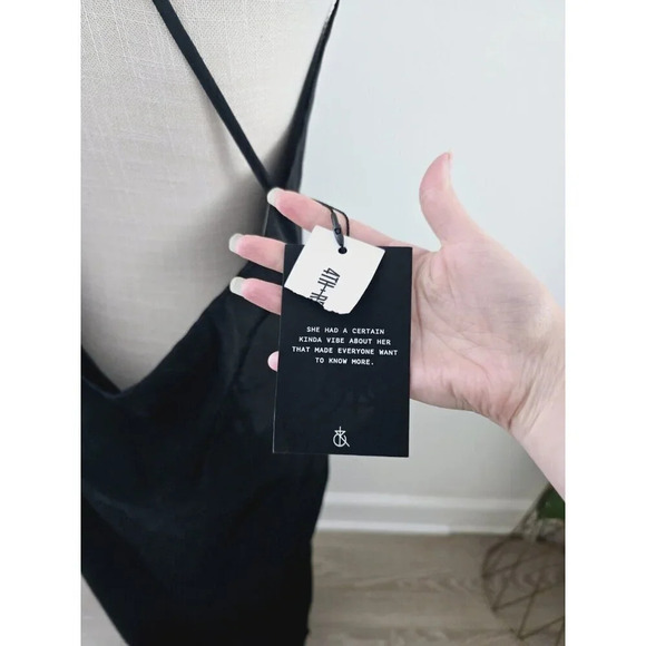 4th Reckless Black Crinkle NWT Sleeveless Midi Slip Dress US XL - UK 14 - EU 42 - Picture 13 of 16